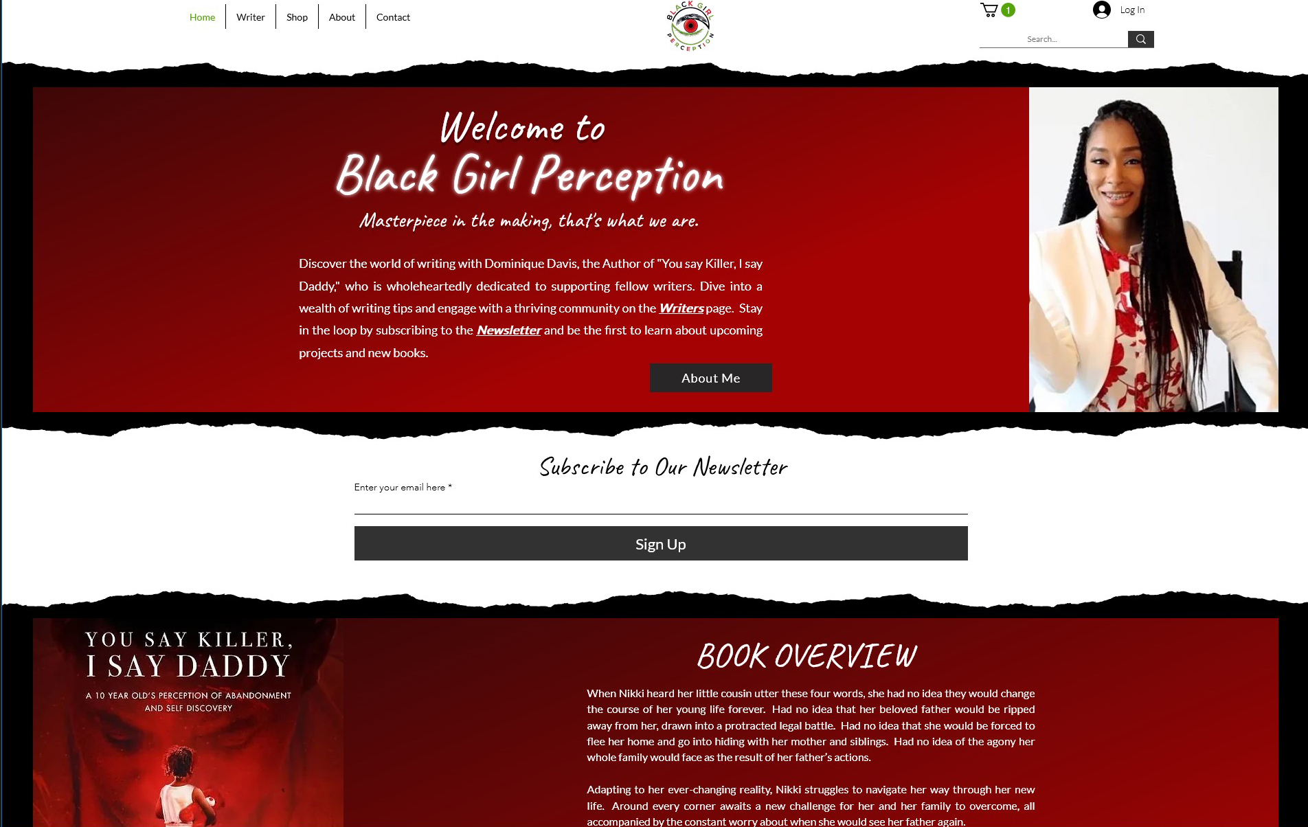 Black Girl Perception website — author and creative brand