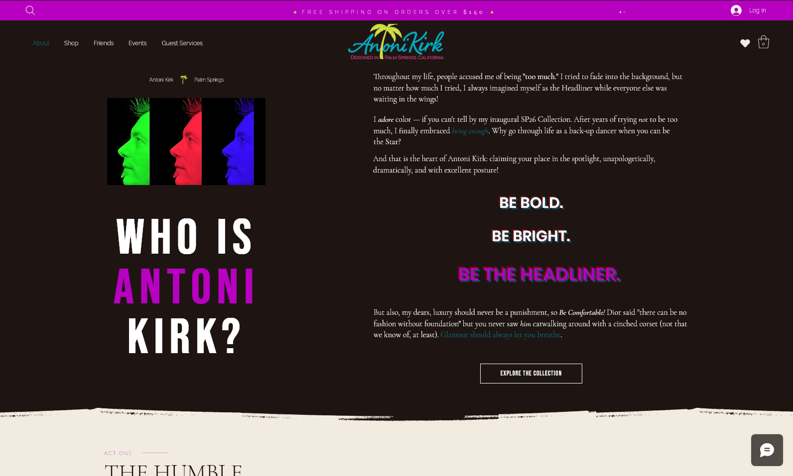 Antoni Kirk Apparel About page